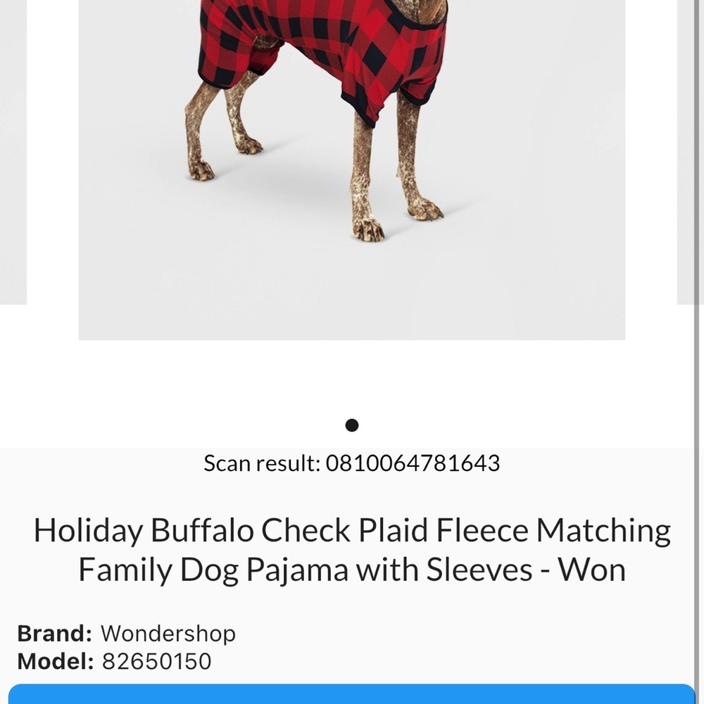 Wondershop Festive Red and Black Check Dog Pajama